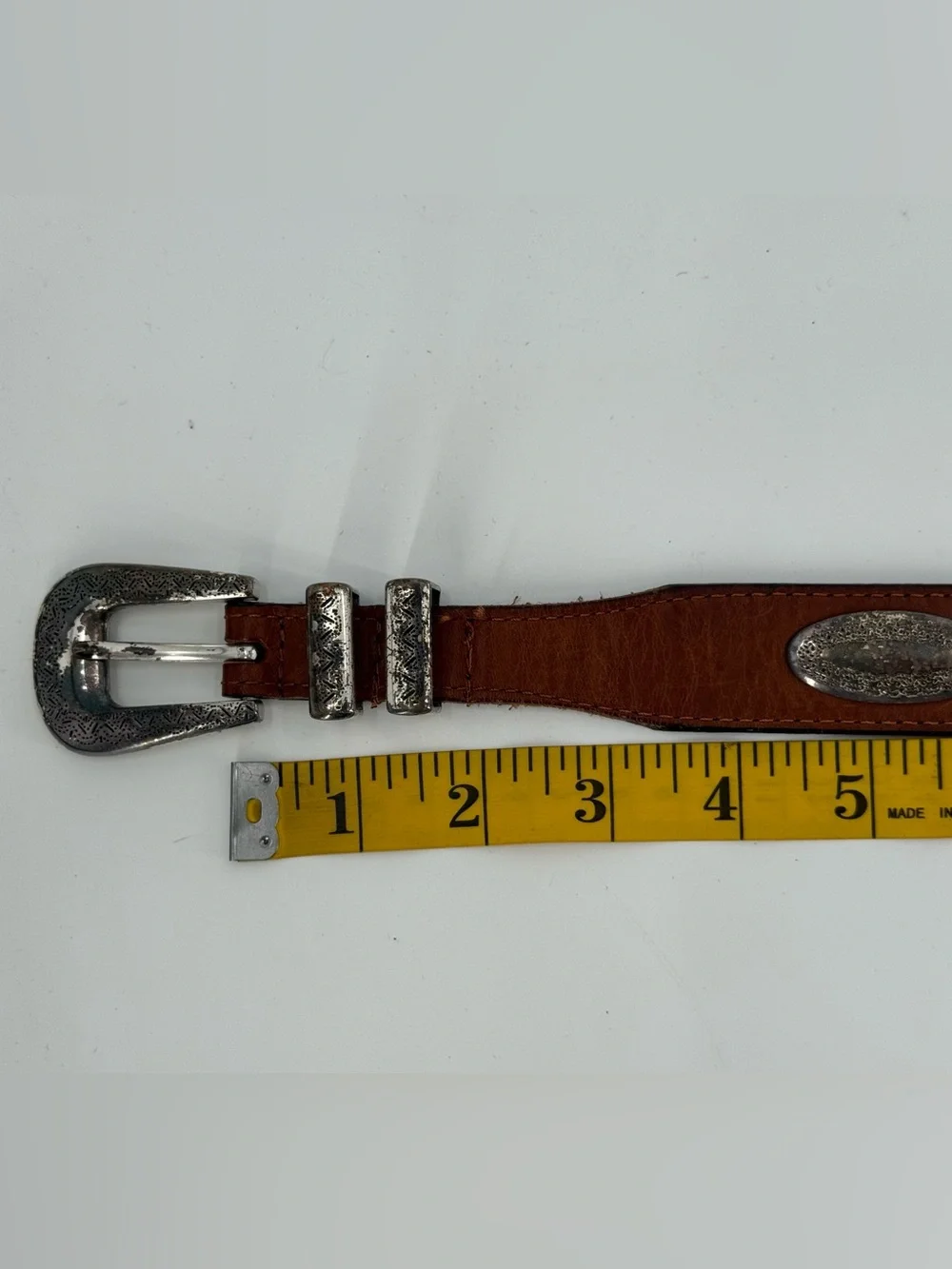 Latigo Leather Vintage Tan Brown‎ Leather Belt 32